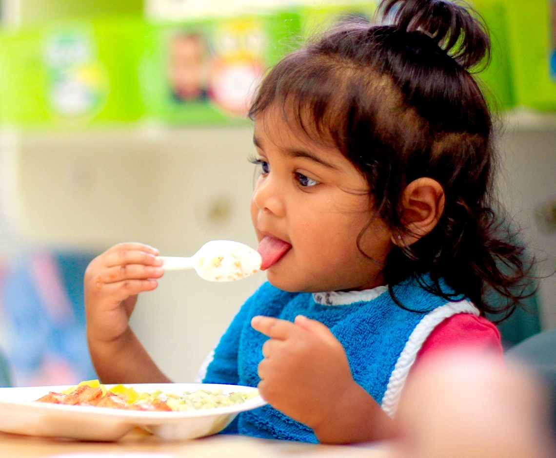 Snack and Lunch included at Milestones Greensboro Daycare